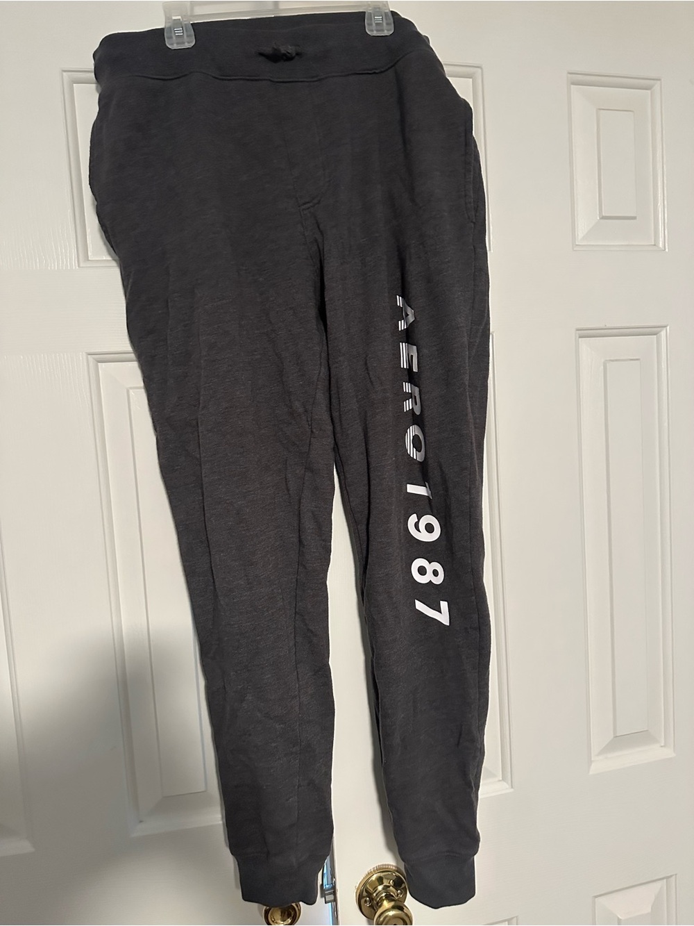 Aeropostale Charcoal Gray AERO 1987 Men's Jogger Sweatpants